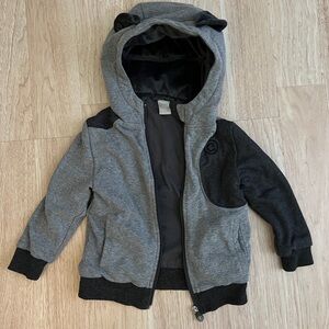 Kids Gray and Black Hoodie with Ears